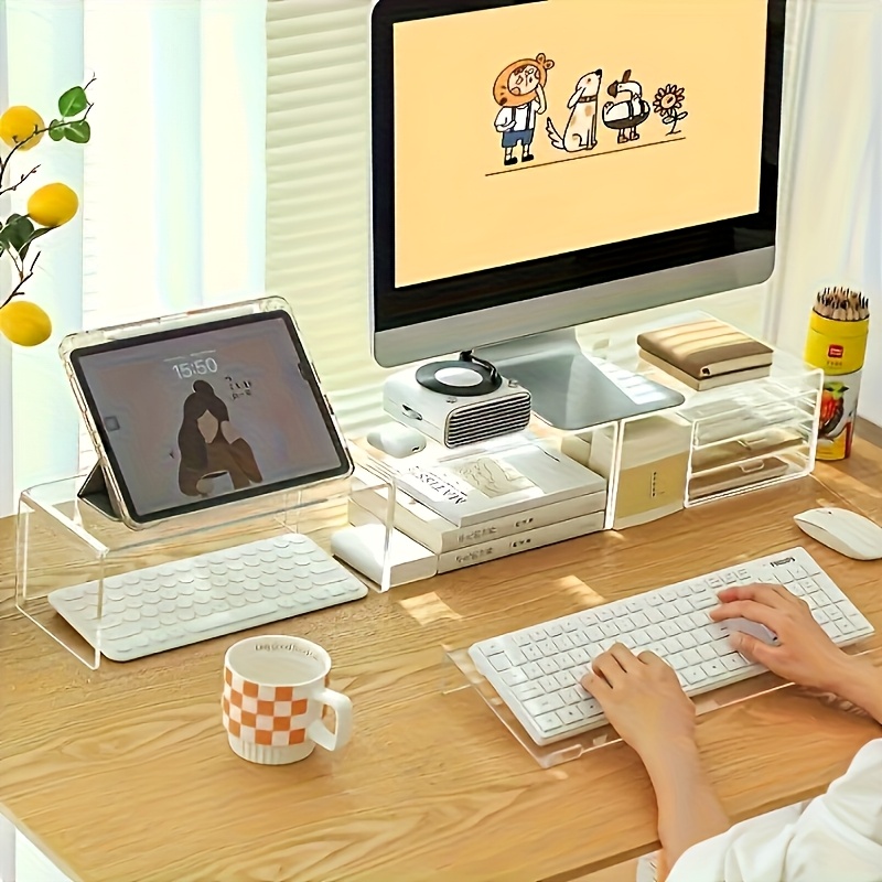 Acrylic keyboard stand, transp - Keyboard Gaming Transparent avaliação e preço