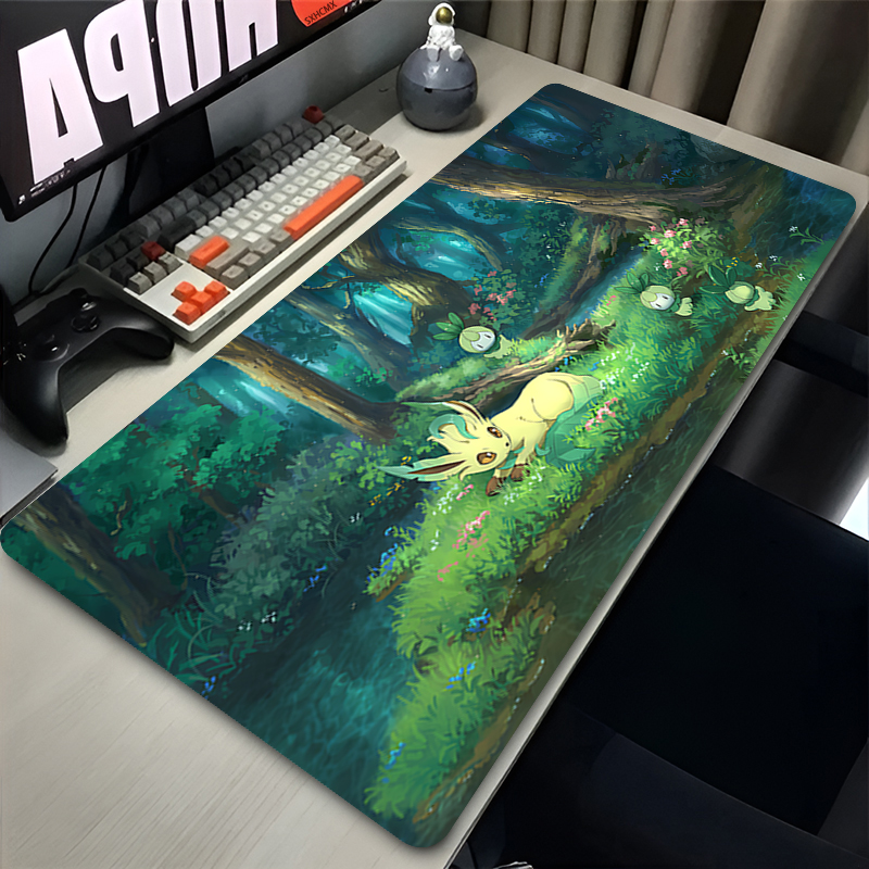 Mouse Pad Gamer P-pokemon Leaf - Gaming Keyboard Top avaliação e preço
