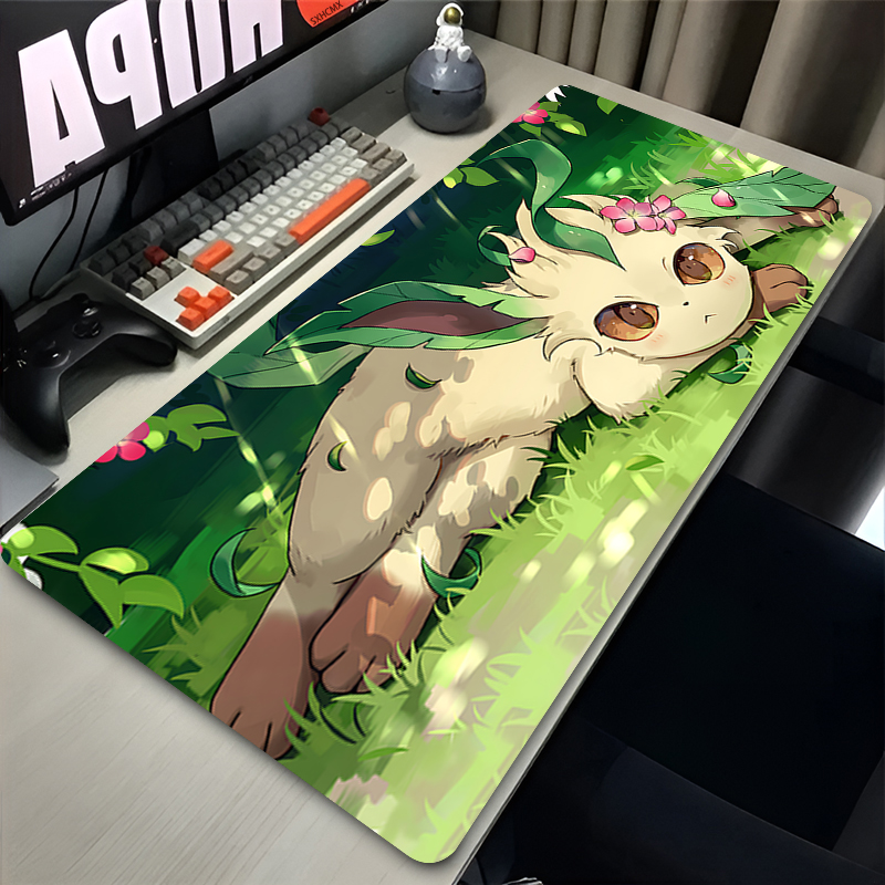 Mouse Pad Gamer P-pokemon Leaf - Gaming Keyboard Top avaliação e preço