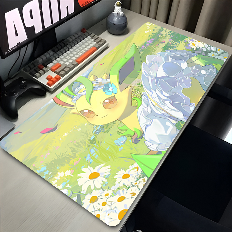 Mouse Pad Gamer P-pokemon Leaf - Gaming Keyboard Top avaliação e preço