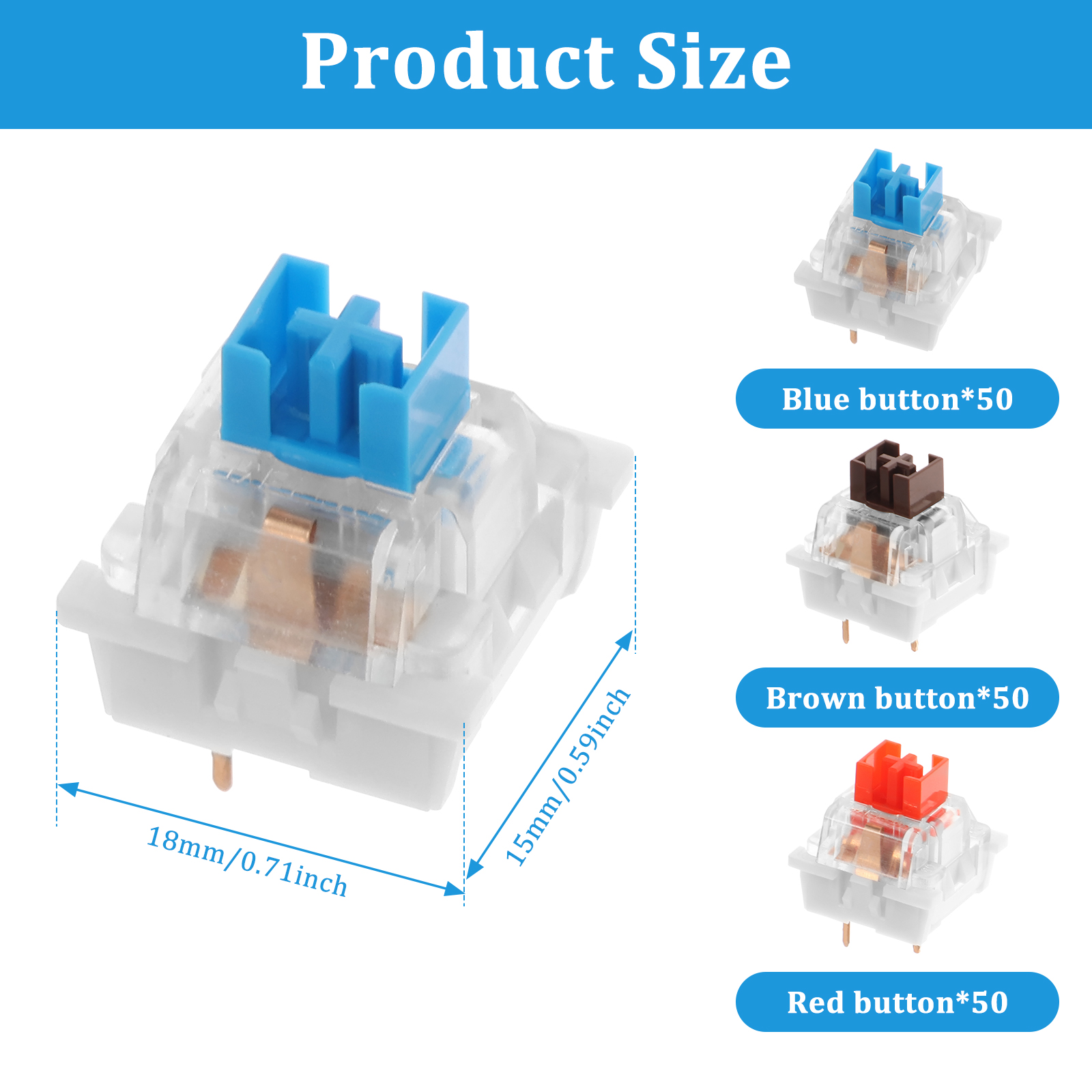 150Pcs Switch Replacement 3 PI - Gaming Keyboard Types avaliação e preço