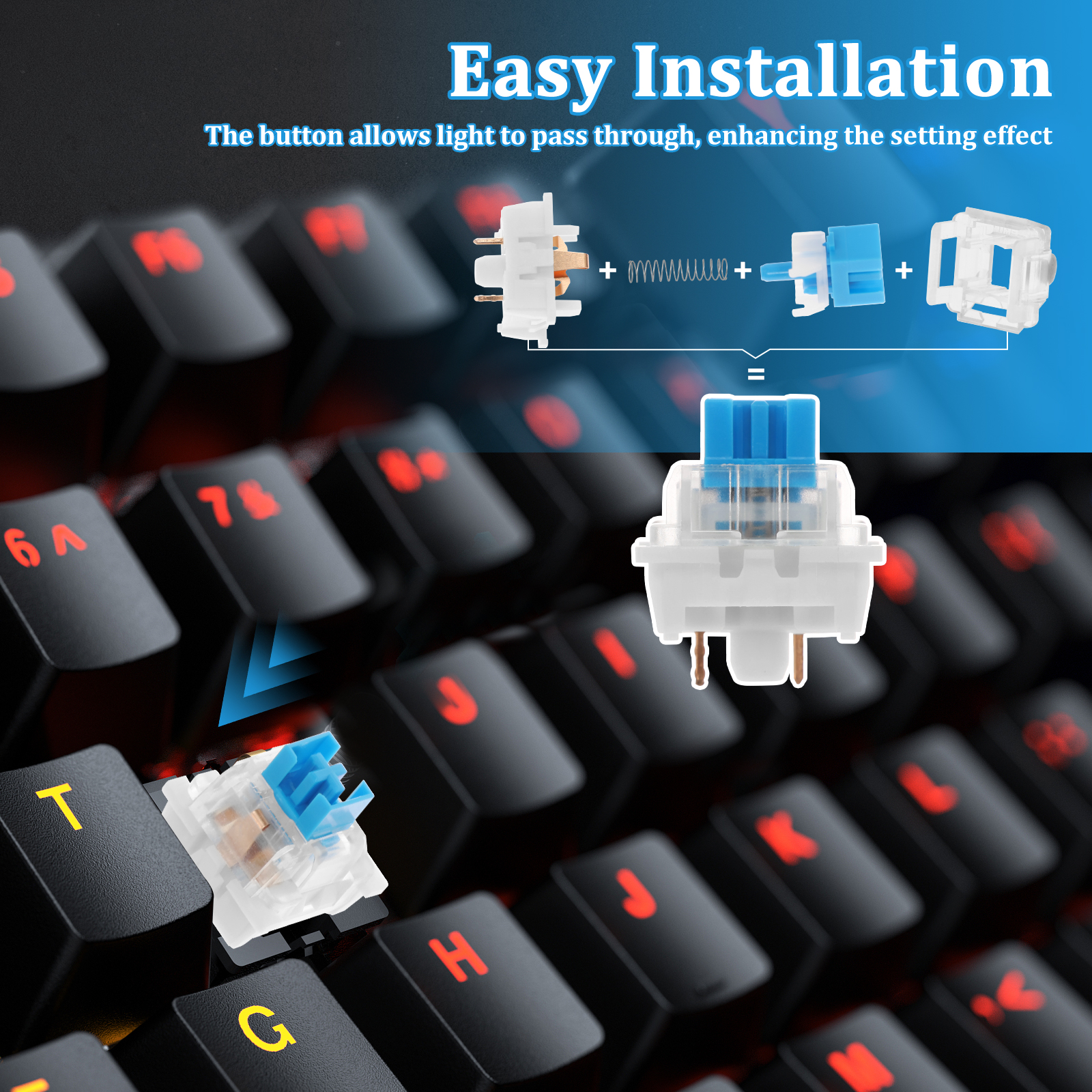 150Pcs Switch Replacement 3 PI - Gaming Keyboard Types avaliação e preço