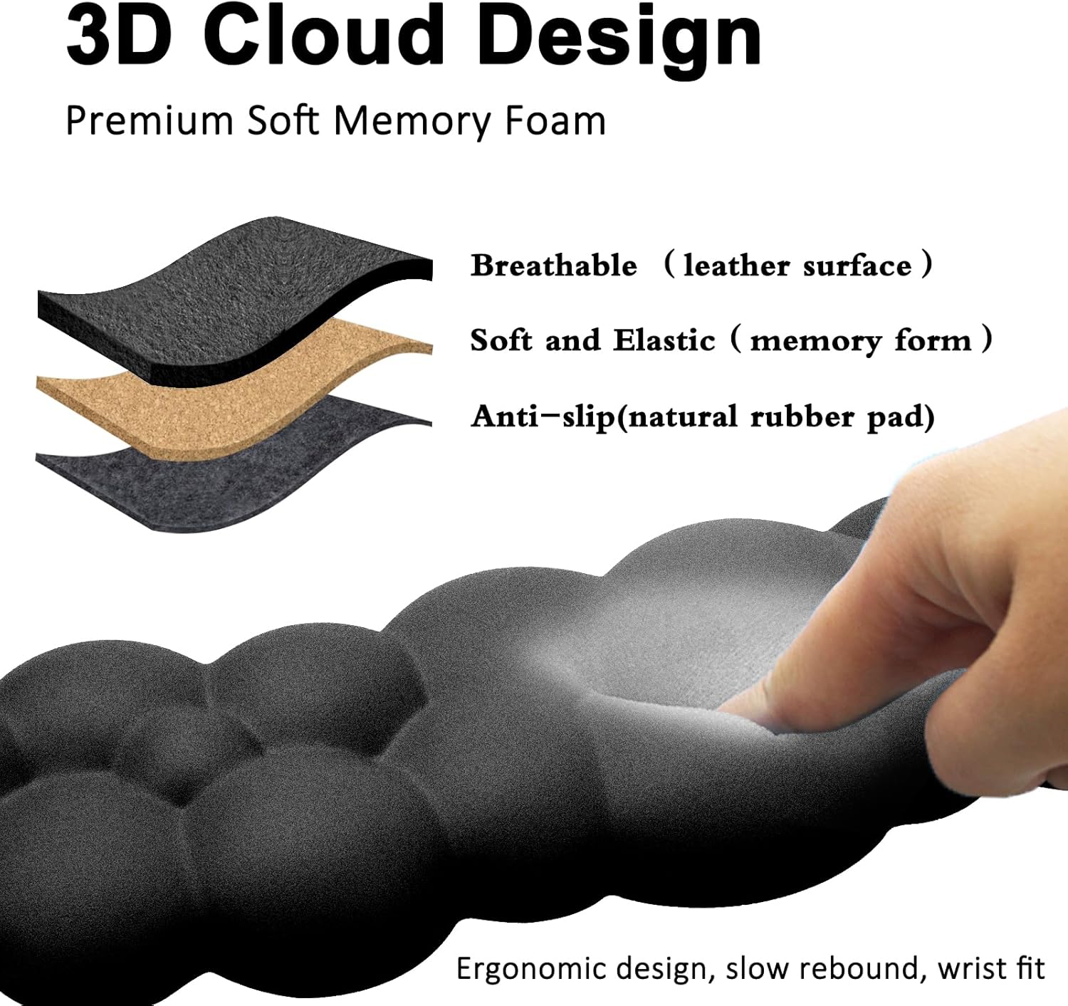 Ergonomic Cloud Wrist Rest Set - Gaming Keyboard Mouse Set avaliação e preço