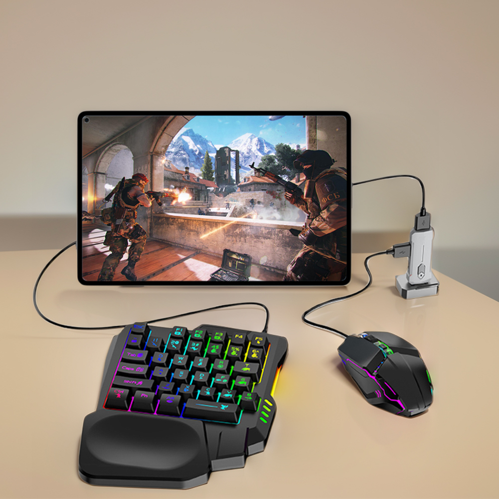 5 in 1 Mobile Game Converter K - Gaming Keyboard Mouse Set avaliação e preço