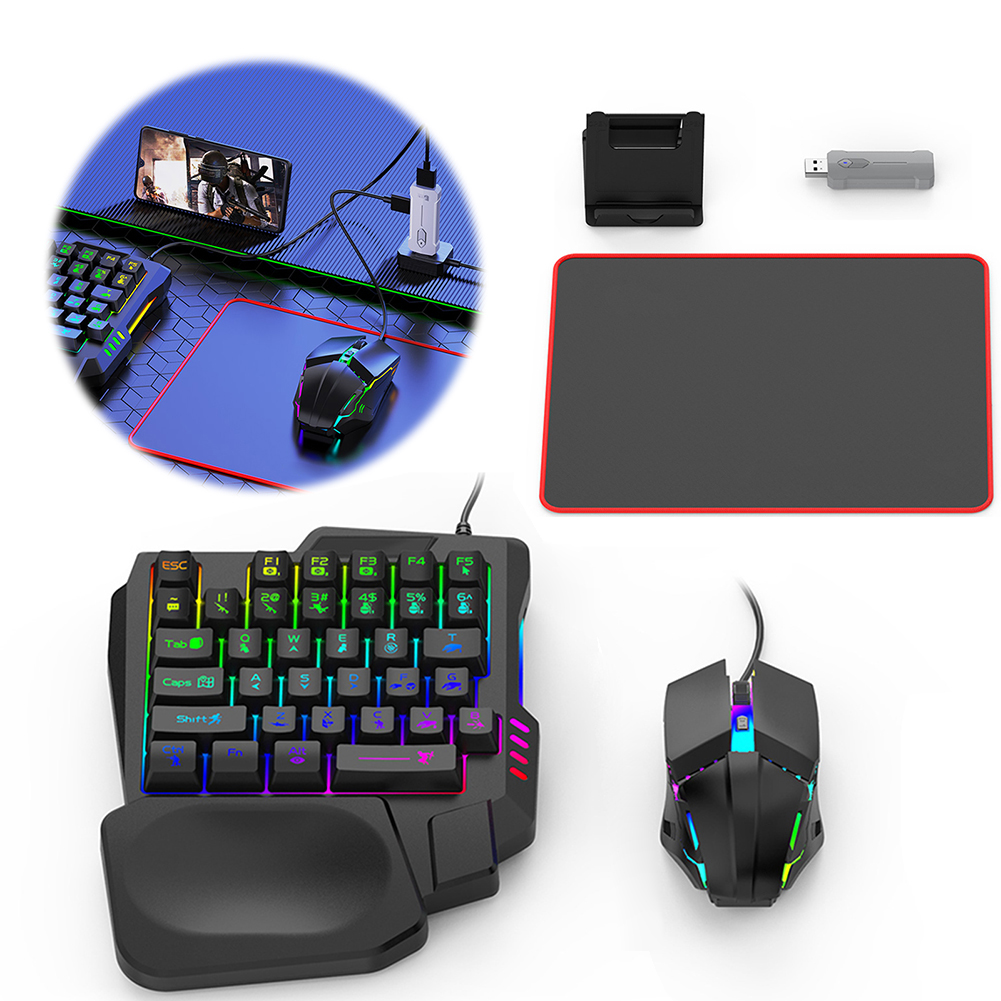 5 in 1 Mobile Game Converter K - Gaming Keyboard Mouse Set avaliação e preço