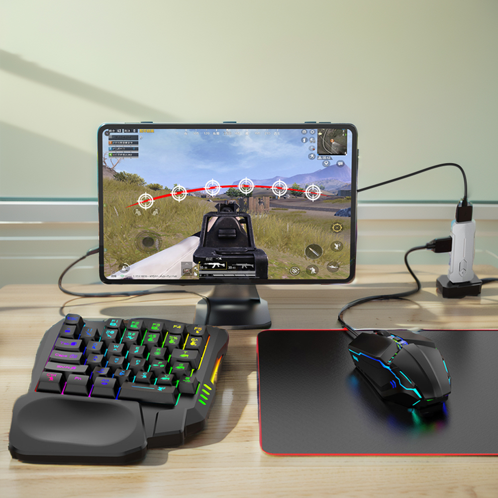 5 in 1 Mobile Game Converter K - Gaming Keyboard Mouse Set avaliação e preço