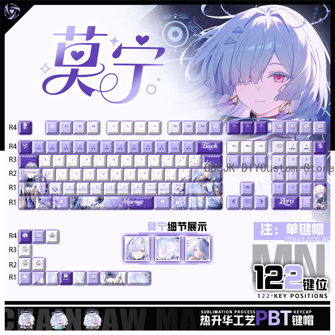 122 Keys Anime Mornye Wutherin - Gaming Keyboard Top avaliação e preço