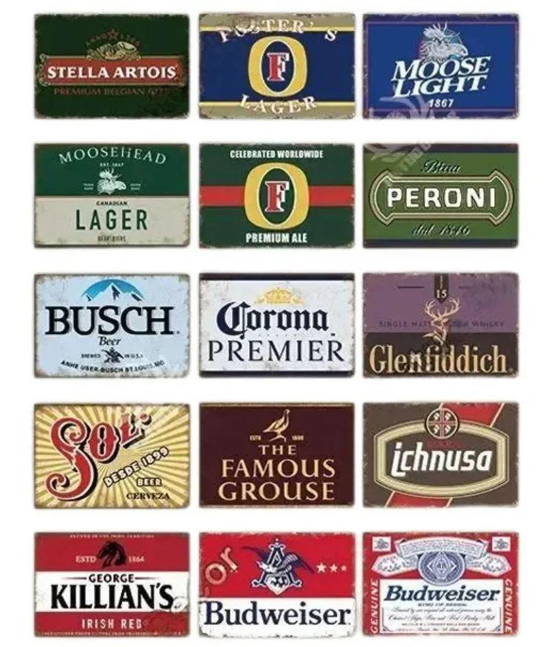 Metal Tin Poster Beer Metal Si - Brass Weight Plate avaliação e preço
