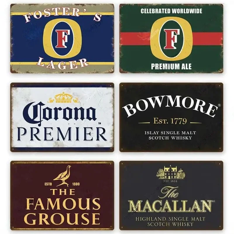 Metal Tin Poster Beer Metal Si - Brass Weight Plate avaliação e preço