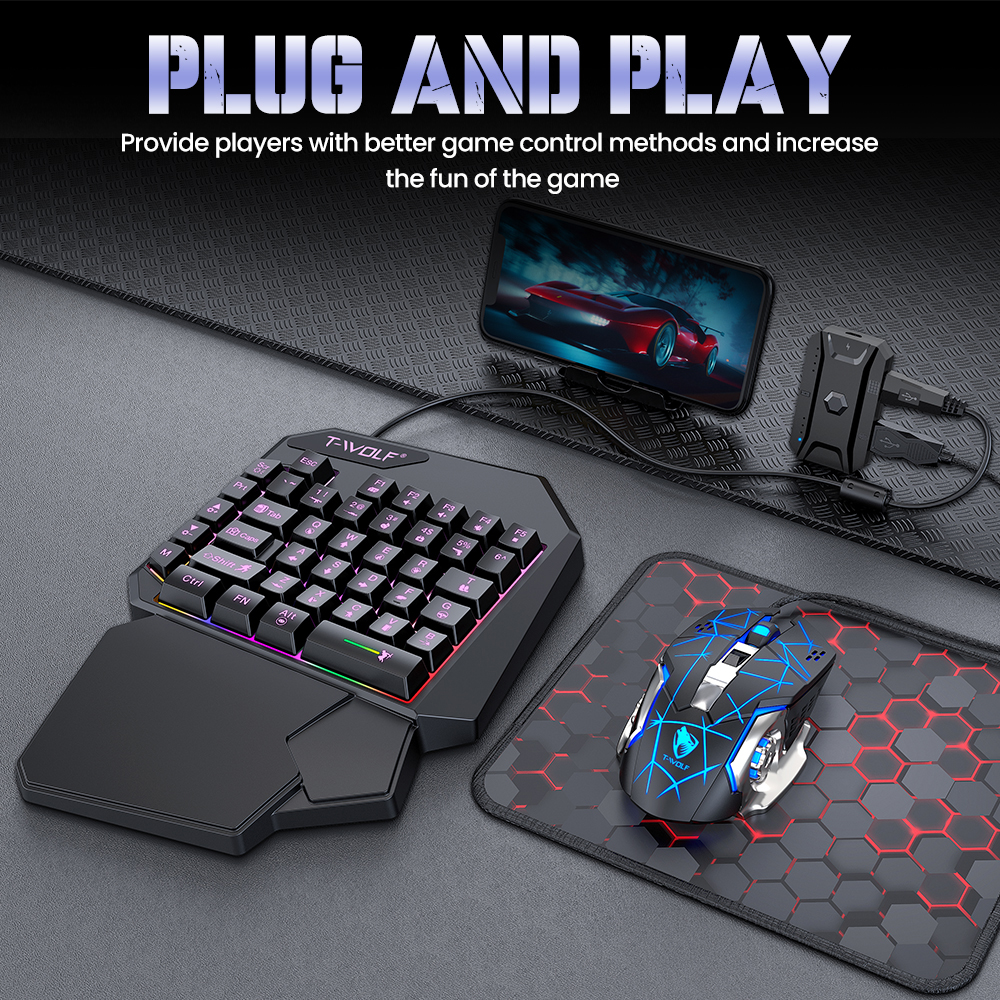NEW HOT Game Artifact OneHande - Gaming Keyboard Mouse Set avaliação e preço