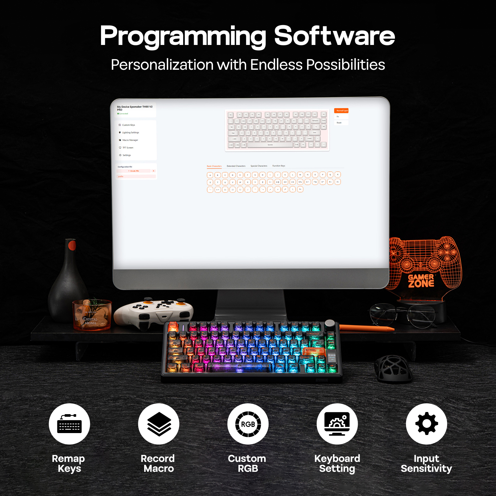 EPOMAKER TH80 V2 PRO 75% ANSI  - Hot Swap Pcb avaliação e preço
