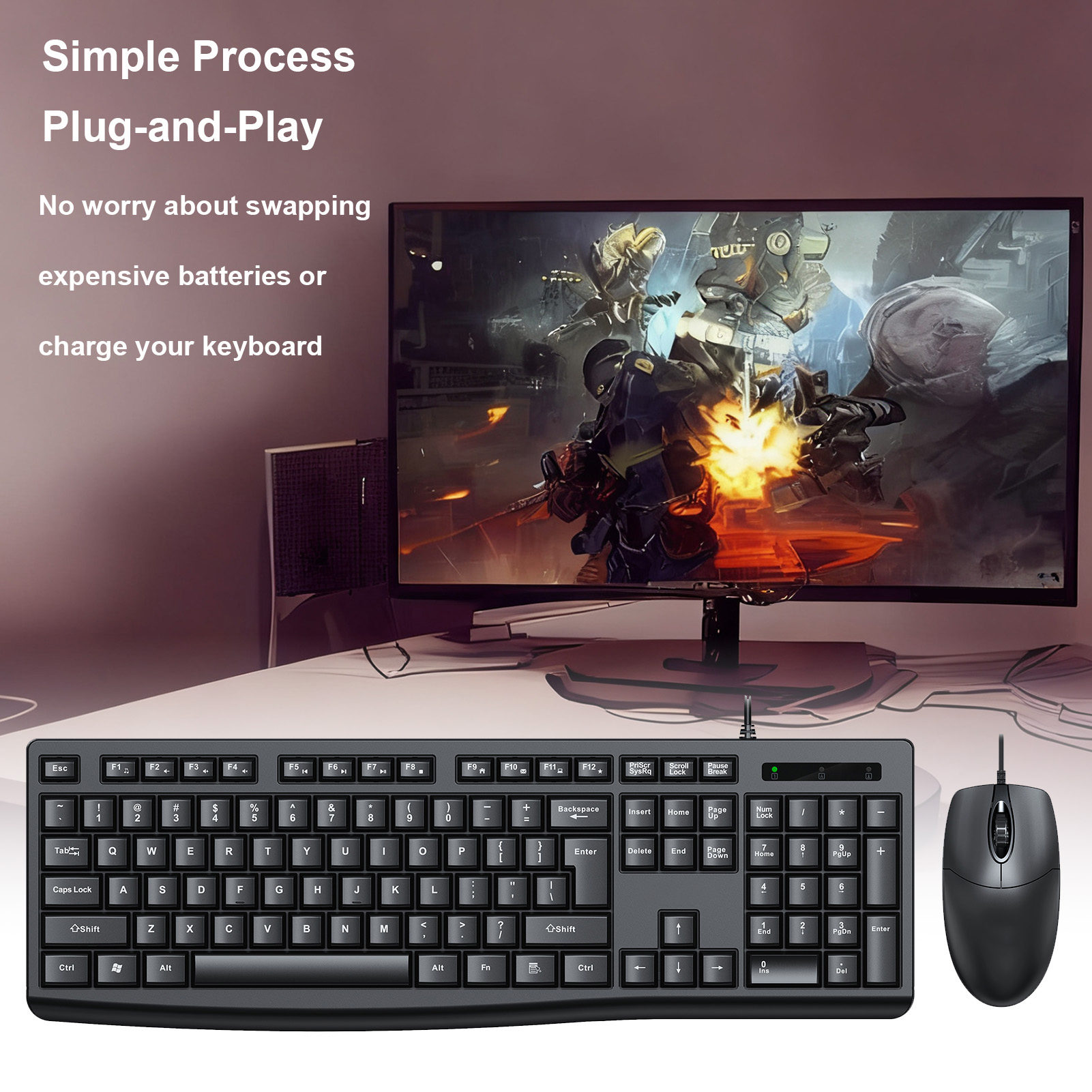 T650 Keyboard Mouse Combo USB  - Gaming Keyboard Mouse Set avaliação e preço