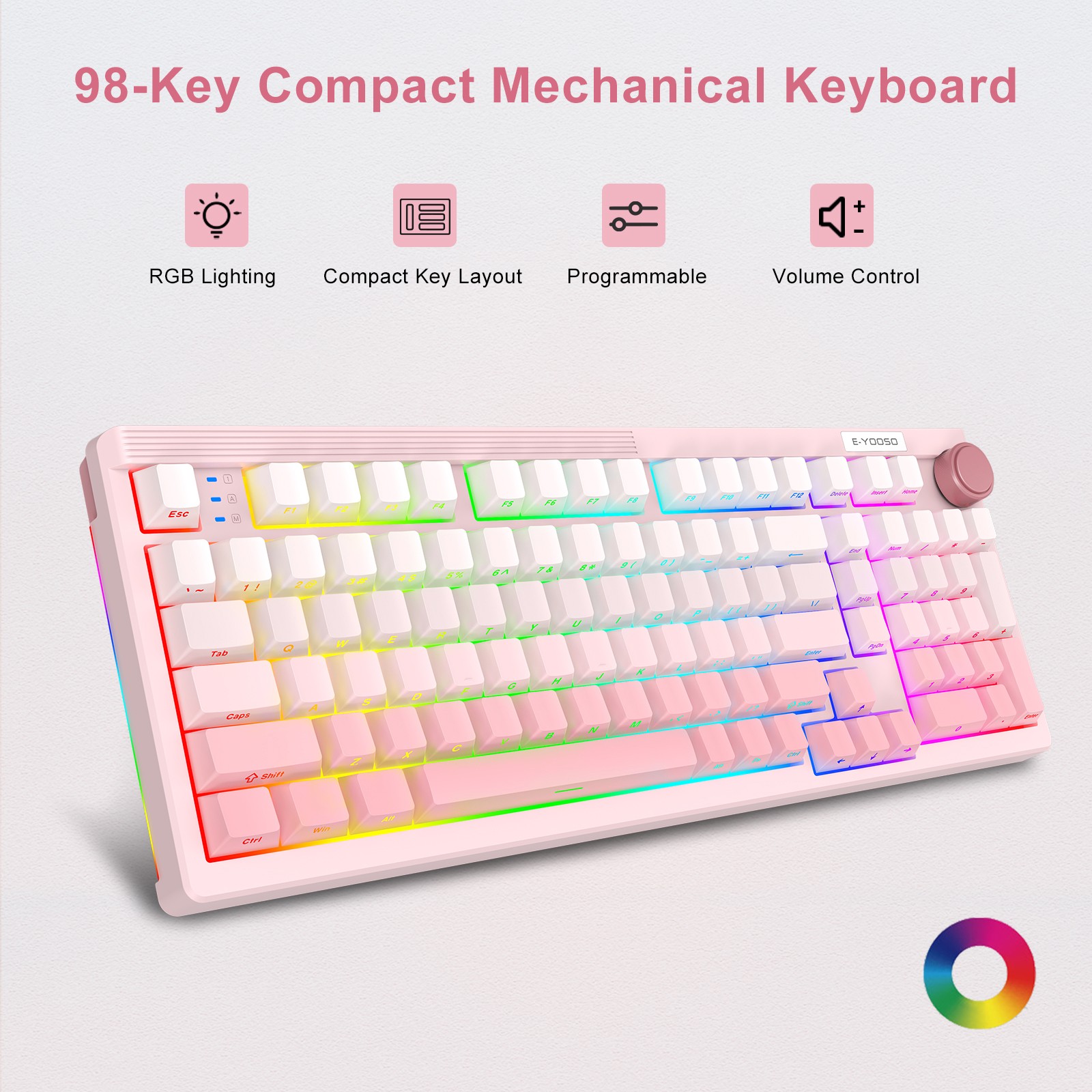 E-YOOSO 98-Key Wired Tri-mode  - Gaming Keyboard E Yooso avaliação e preço