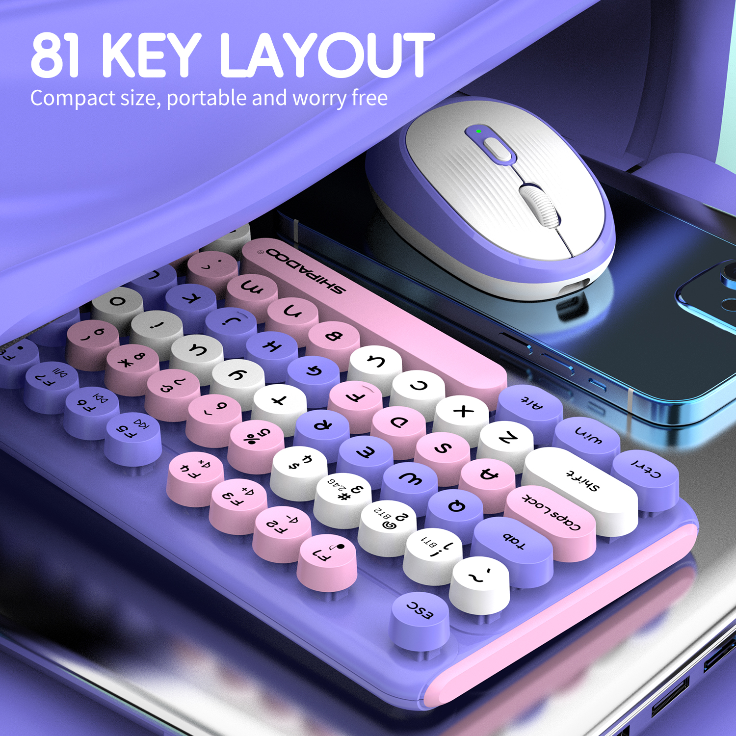 81 keys Bluetooth 2.4G Wireles - Gaming Keyboard And Mouse Combo Wireless avaliação e preço