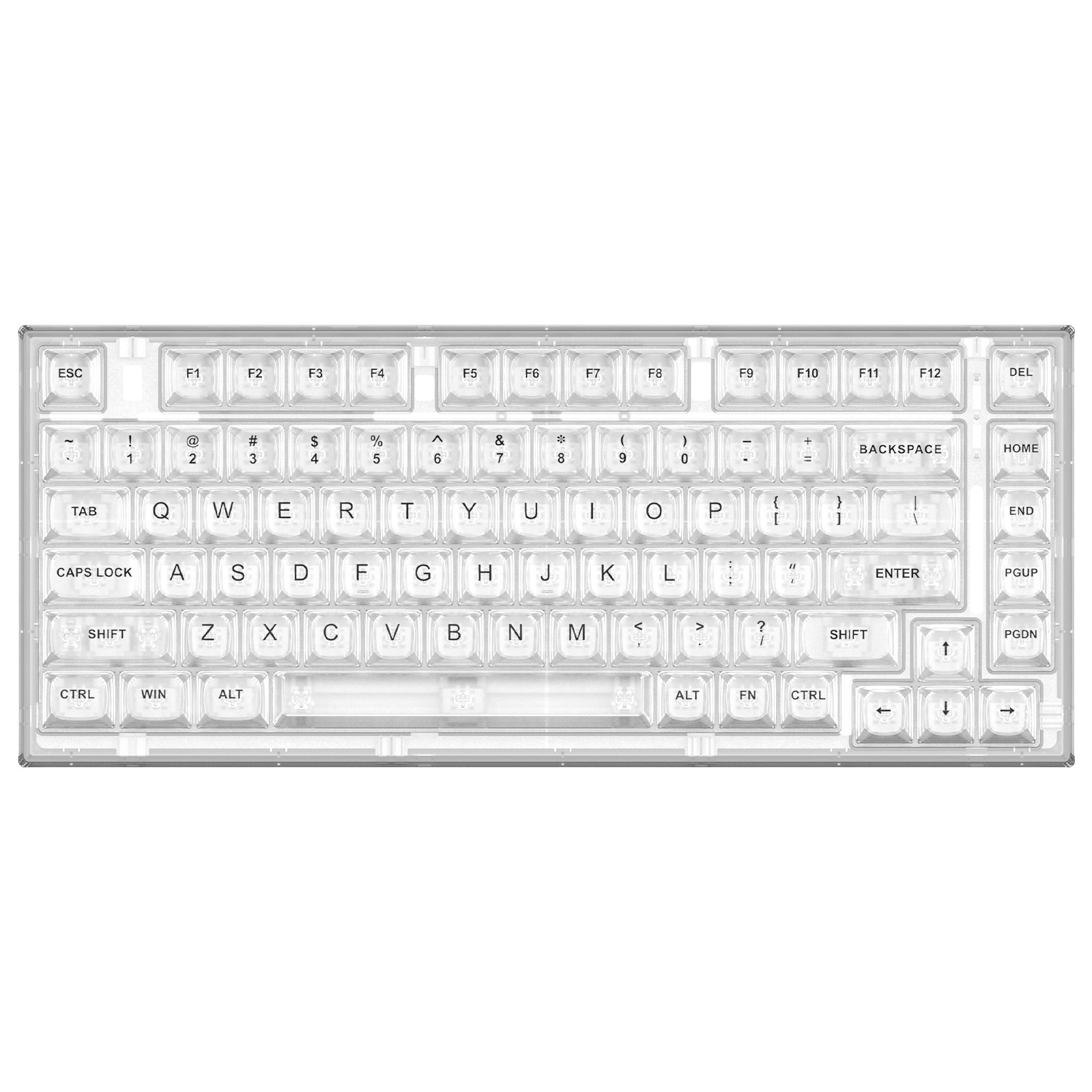 YUNZII X75 White 82 Keys Hot S - Keyboard Gaming Transparent avaliação e preço