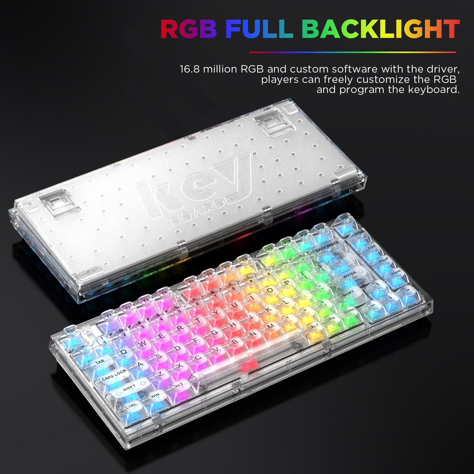 YUNZII X75 White 82 Keys Hot S - Keyboard Gaming Transparent avaliação e preço