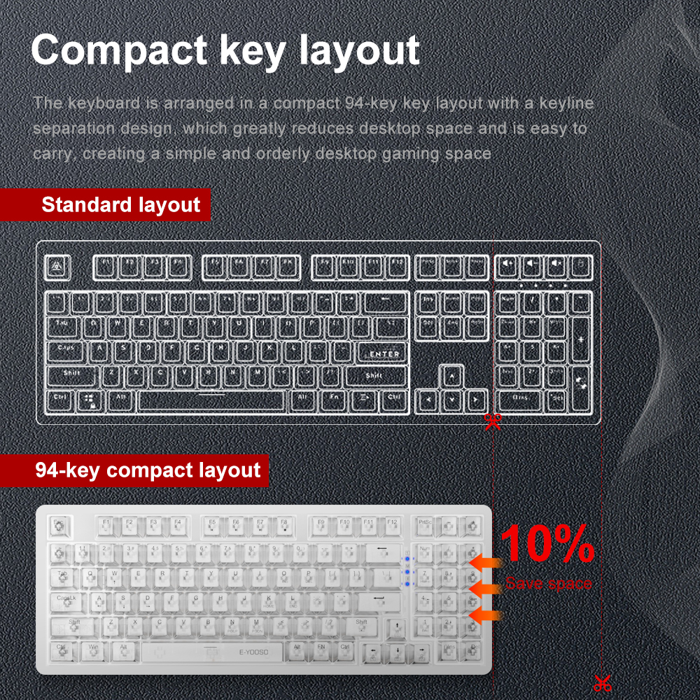 E-YOOSO Z94 USB Mechanical Gam - Gaming Keyboard E Yooso avaliação e preço