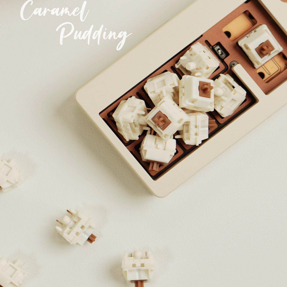 HMX Caramel Pudding V2 Switch  - Gaming Keyboard Thocky avaliação e preço