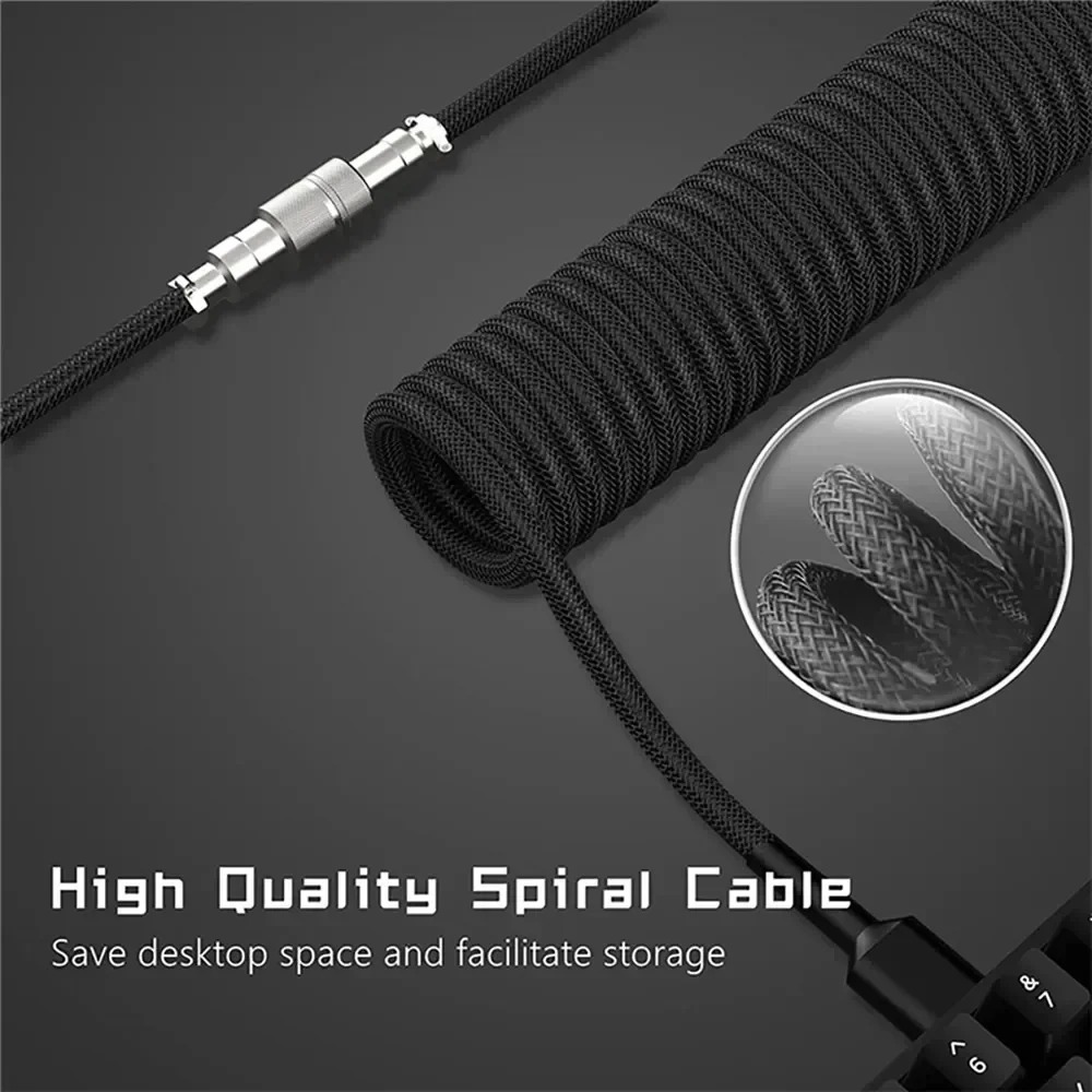 Aviator Coiled Keyboard Cable, - Gaming Keyboard Types avaliação e preço