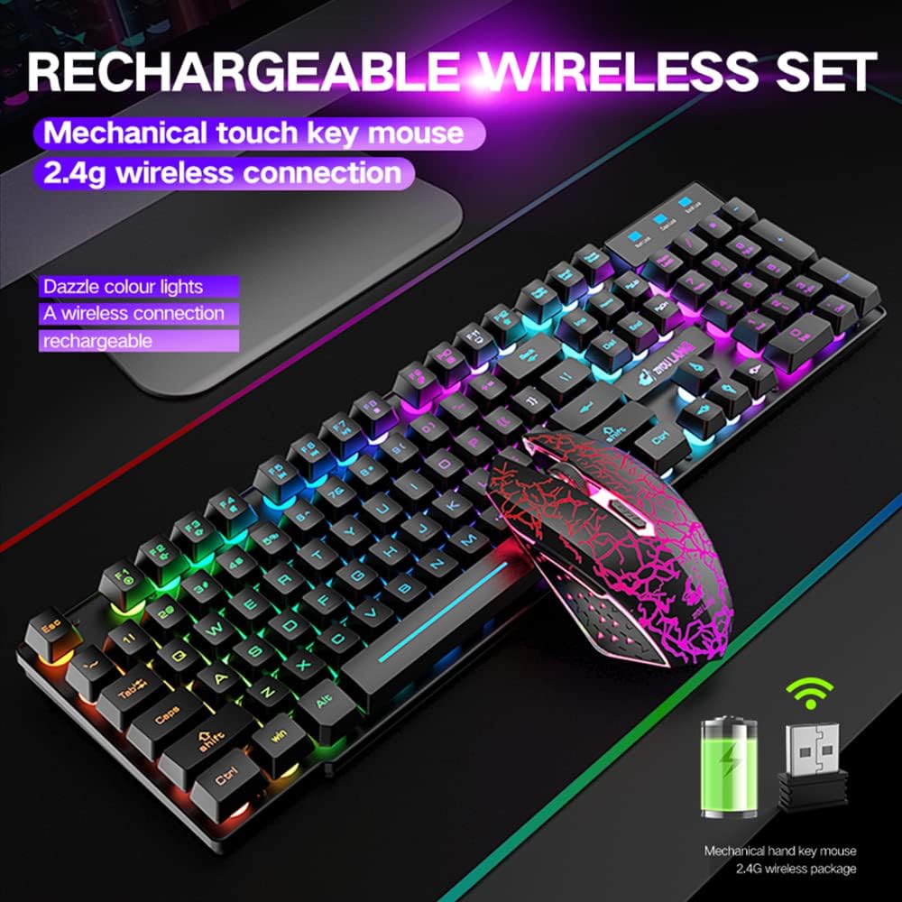 MAMBASNAKE x ZIYOU LANG T3 Wir - Gaming Keyboard And Mouse Combo Wireless avaliação e preço