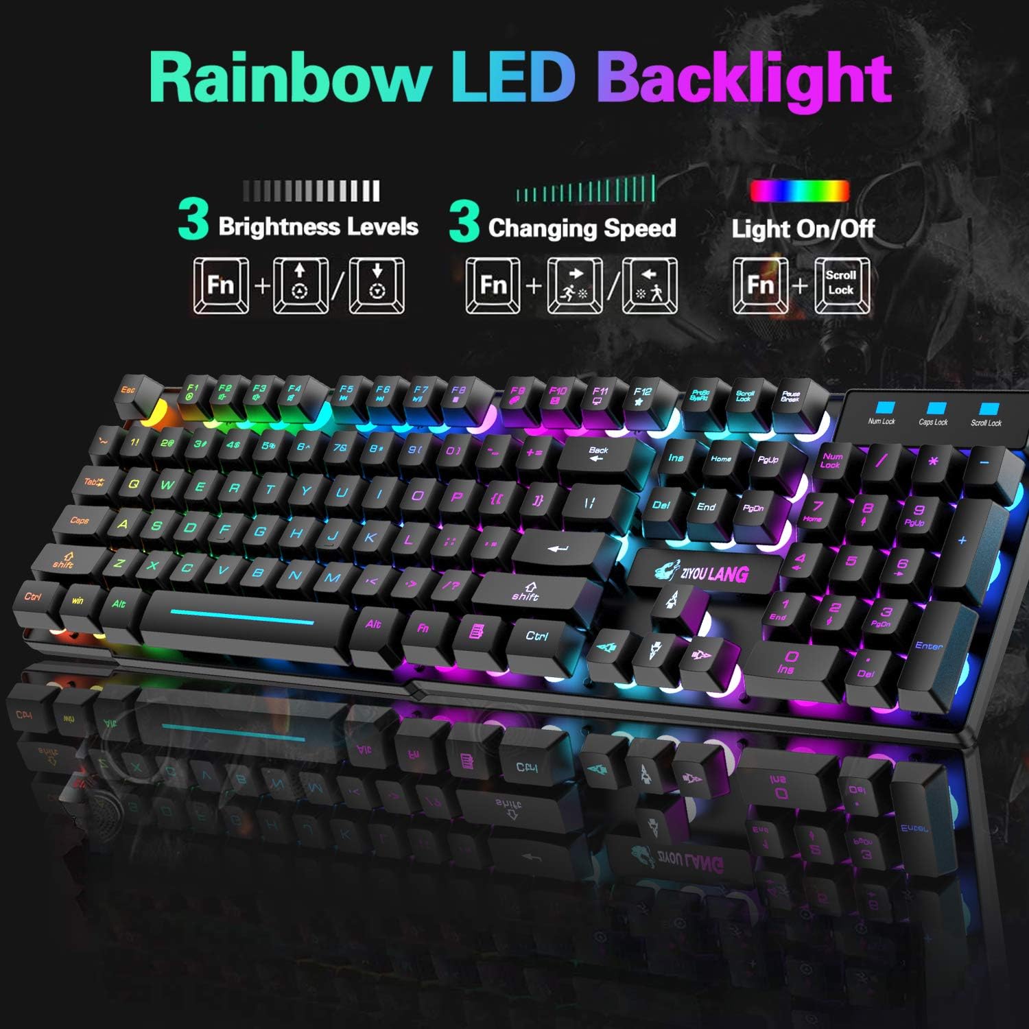 MAMBASNAKE x ZIYOU LANG T3 Wir - Gaming Keyboard And Mouse Combo Wireless avaliação e preço
