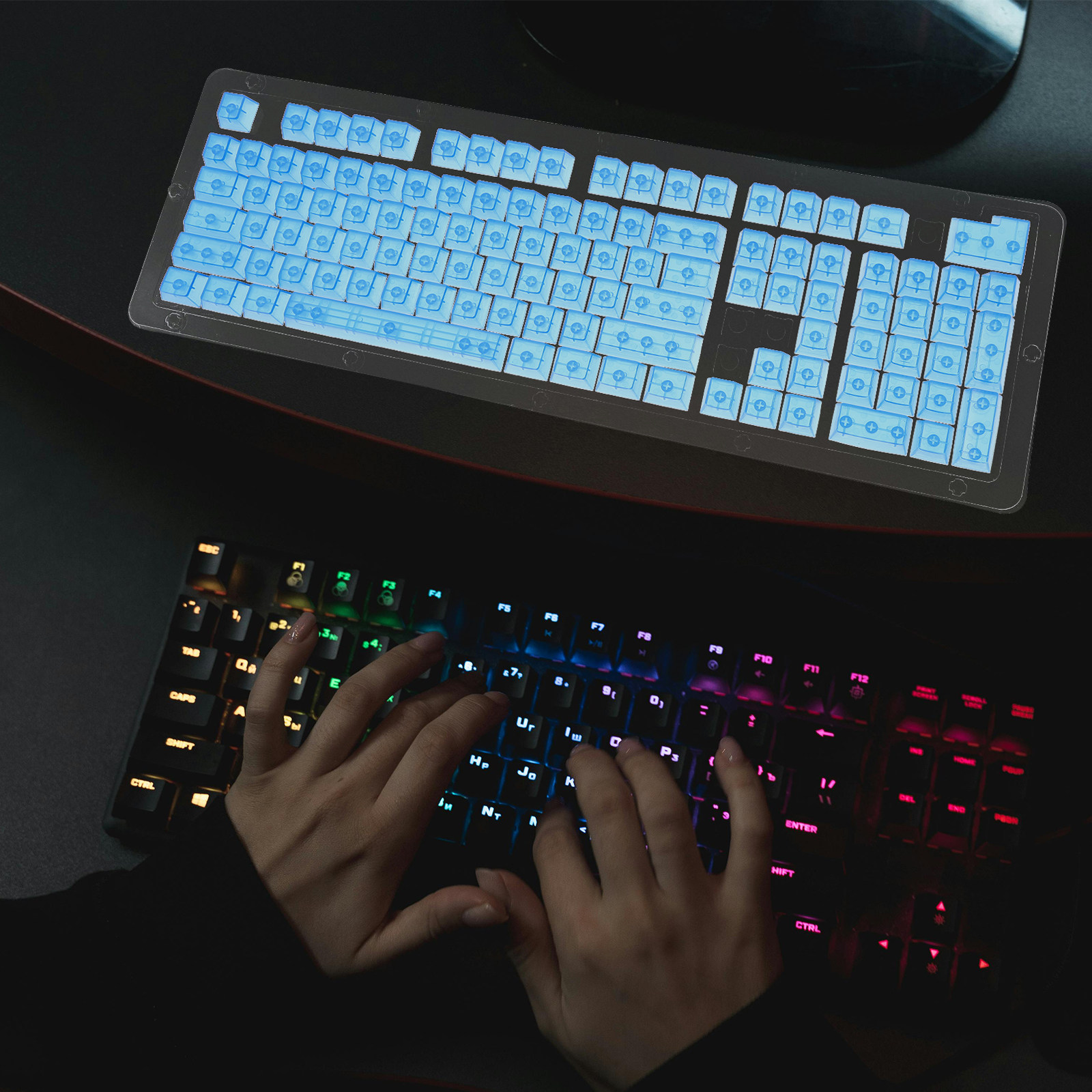 1Set Transparent Crystal Keyca - Keyboard Gaming Transparent avaliação e preço