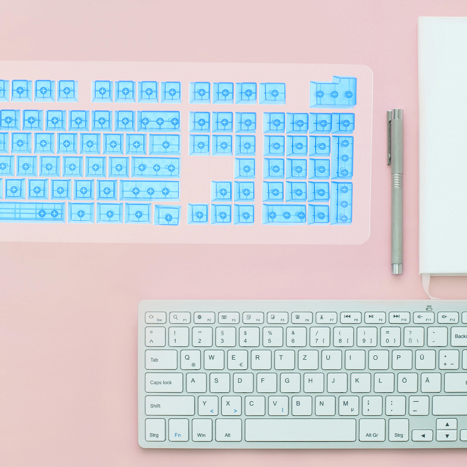1Set Transparent Crystal Keyca - Keyboard Gaming Transparent avaliação e preço