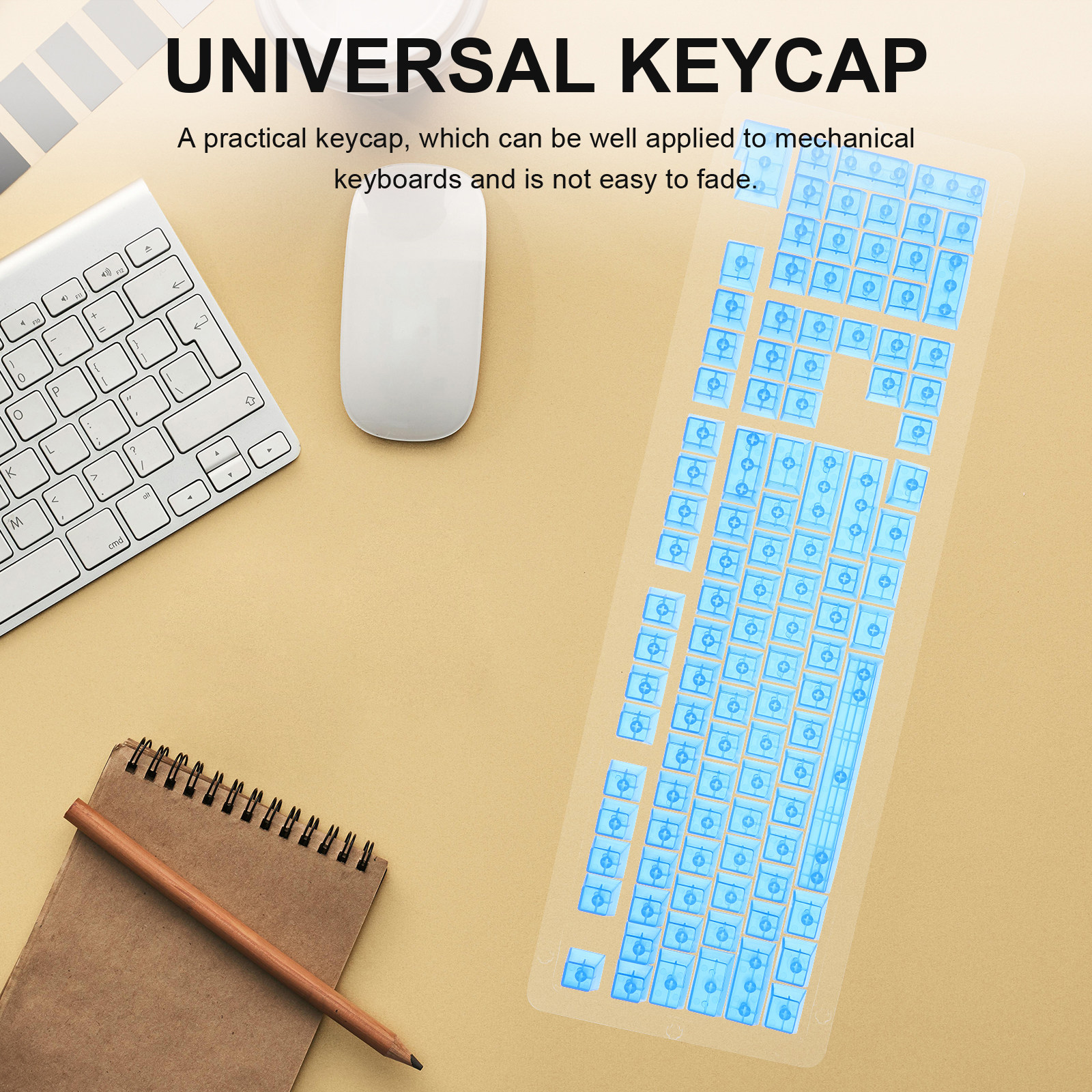 1Set Transparent Crystal Keyca - Keyboard Gaming Transparent avaliação e preço