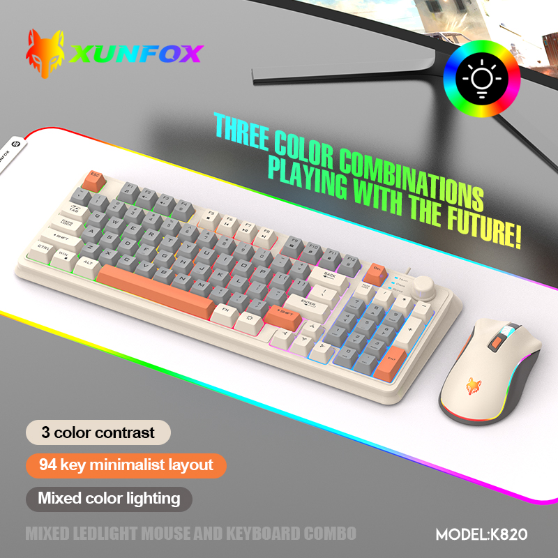 K820 USB Wired Game Keyboard M - Gaming Keyboard And Mouse Combo Wireless avaliação e preço
