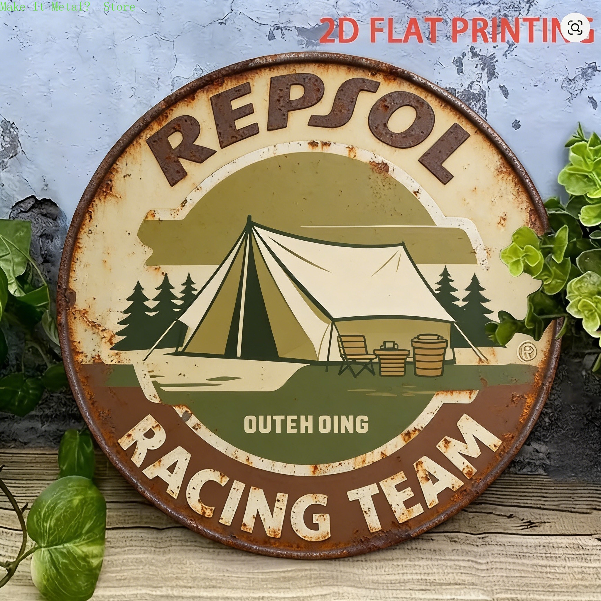 Vintage Repsol Gas Pump Metal  - Brass Weight Plate avaliação e preço
