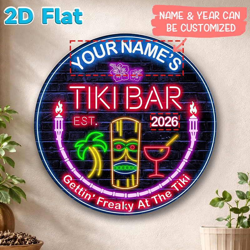 Custom Name & Year Tiki Bar Ro - Brass Weight Plate avaliação e preço