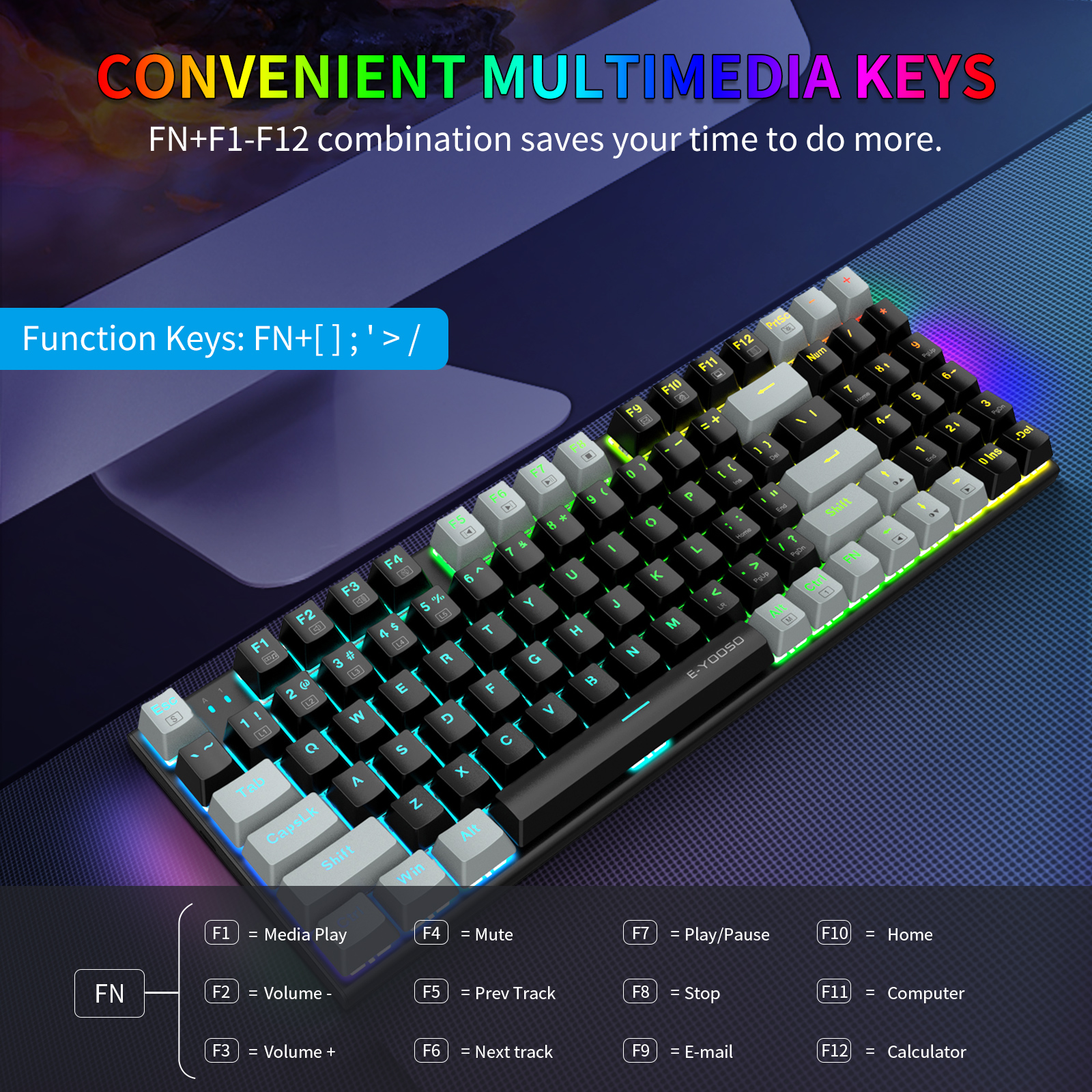 E-YOOSO Z-19 Mechanical Gaming - Gaming Keyboard E Yooso avaliação e preço