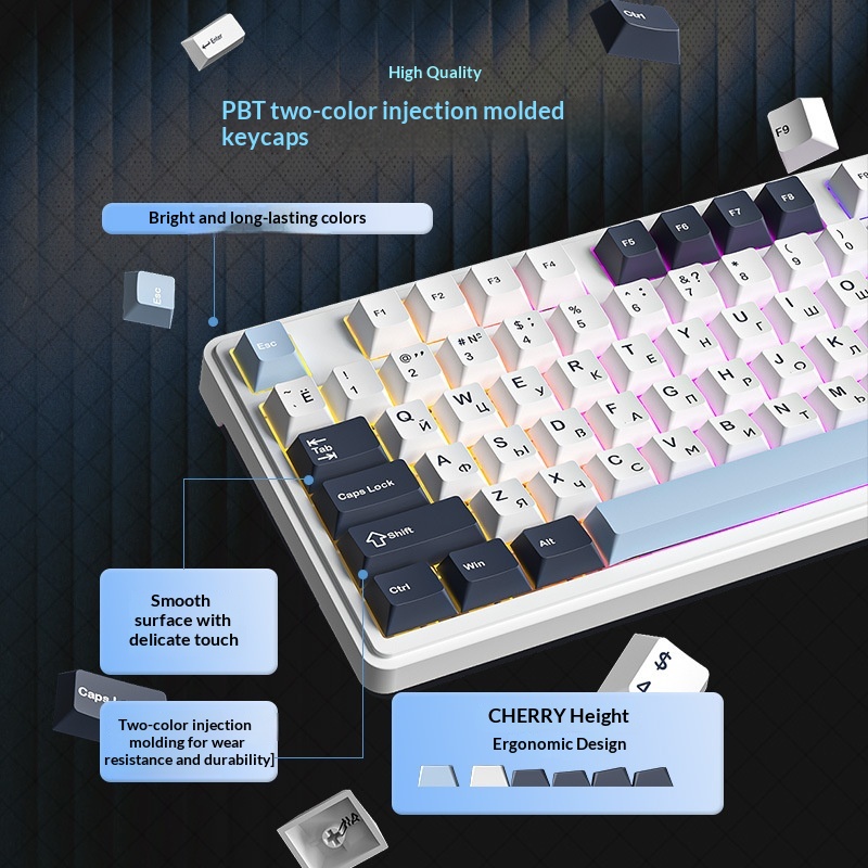 Furycube Rx75 Pro Tri Mode Rus - Gaming Keyboard Not Typing avaliação e preço