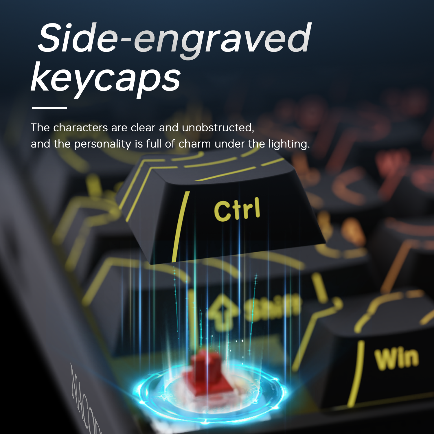 New Ajazz Nacodex Nk68 Mechani - Gaming Keyboard Blue Switches avaliação e preço