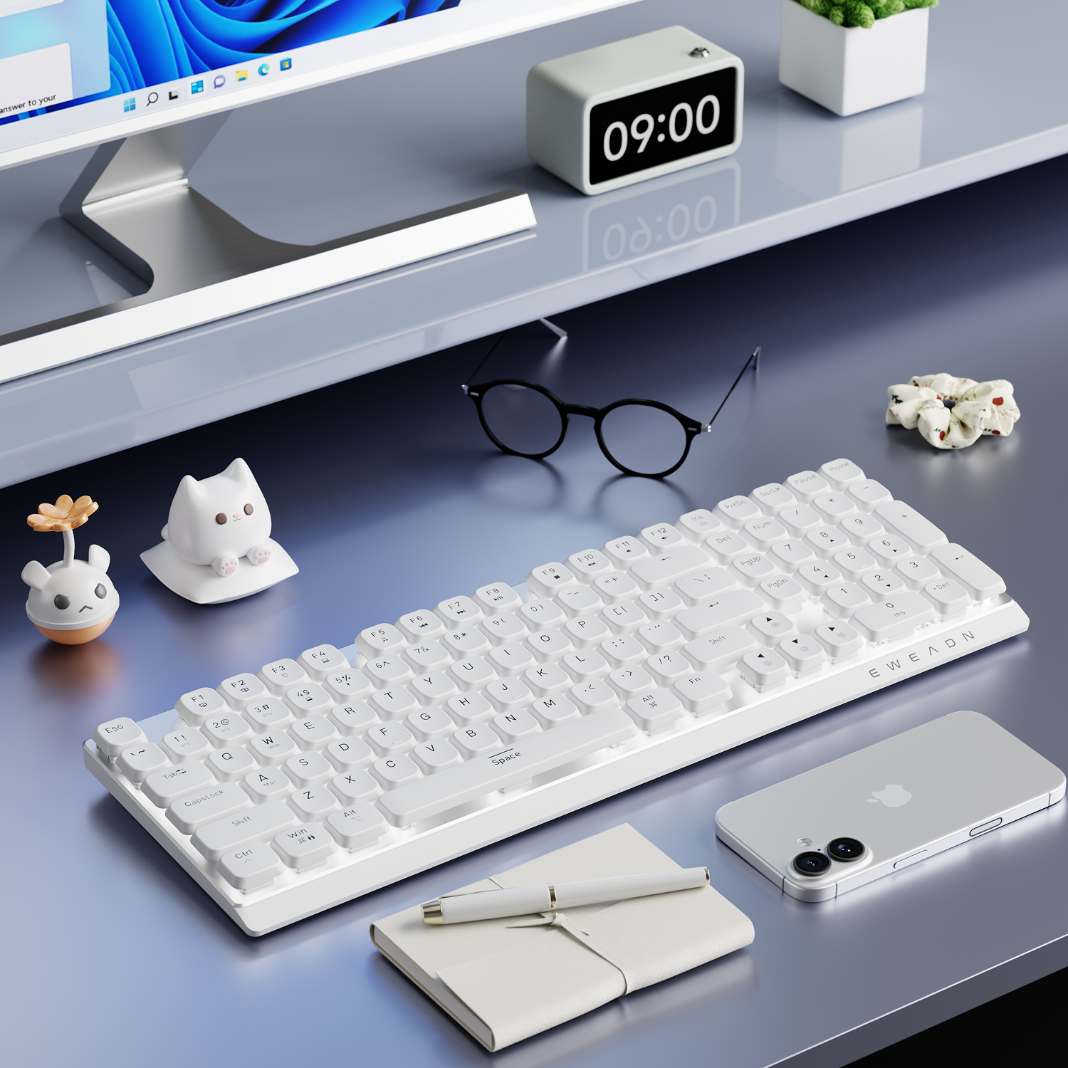 EWEADN Wireless Low-Profile Me - Gaming Keyboard Top avaliação e preço
