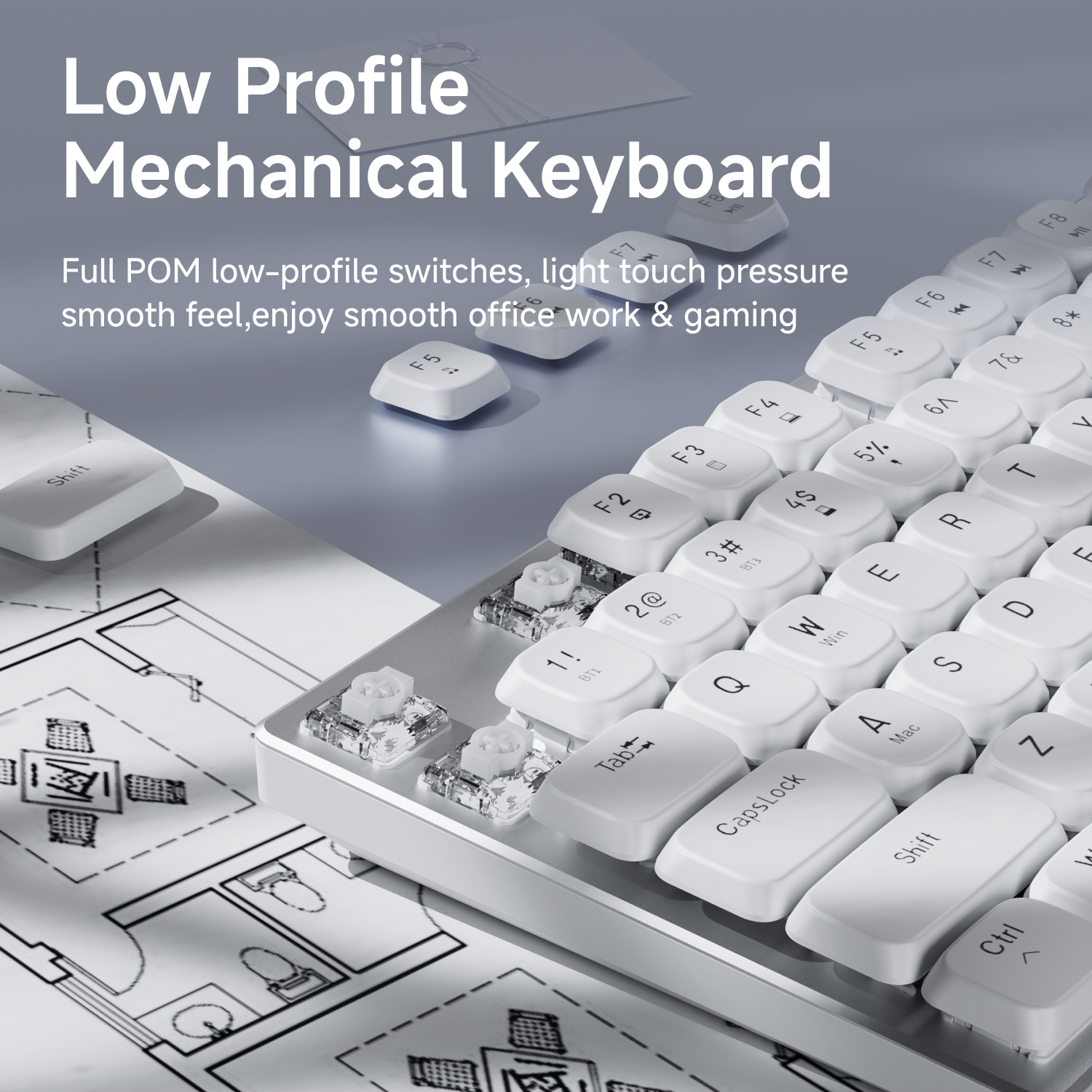 EWEADN Wireless Low-Profile Me - Gaming Keyboard Top avaliação e preço