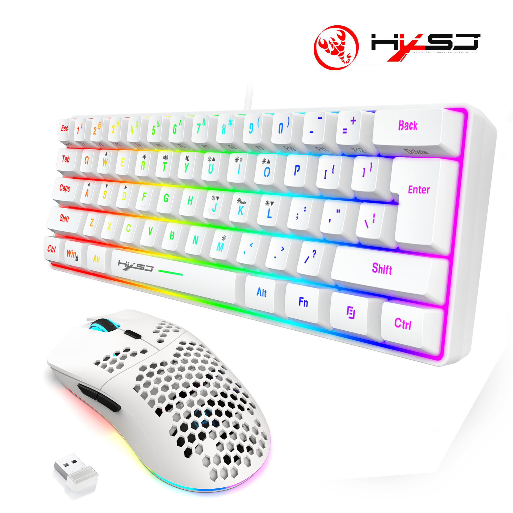 Hot sale 60% mini portable gam - Gaming Keyboard And Mouse Combo Wireless avaliação e preço