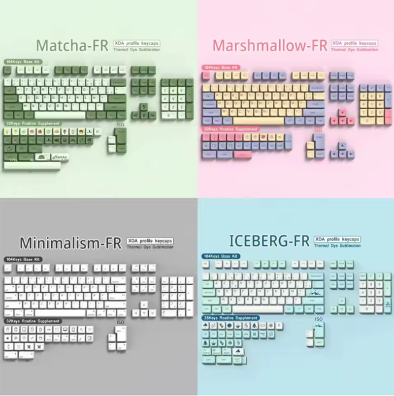 FR Keycaps PBT XDA Keycap For  - Hot Swap Pcb avaliação e preço