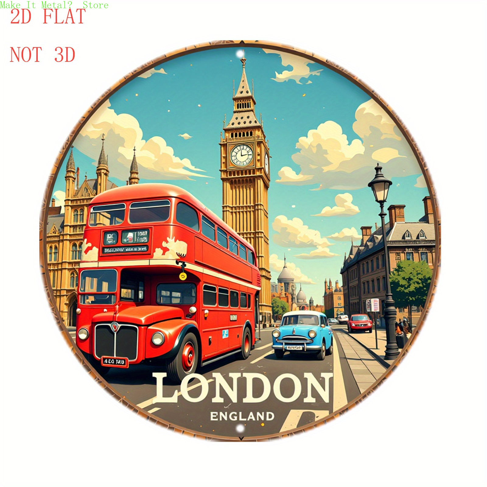 London England Red Double Deck - Brass Weight Plate avaliação e preço