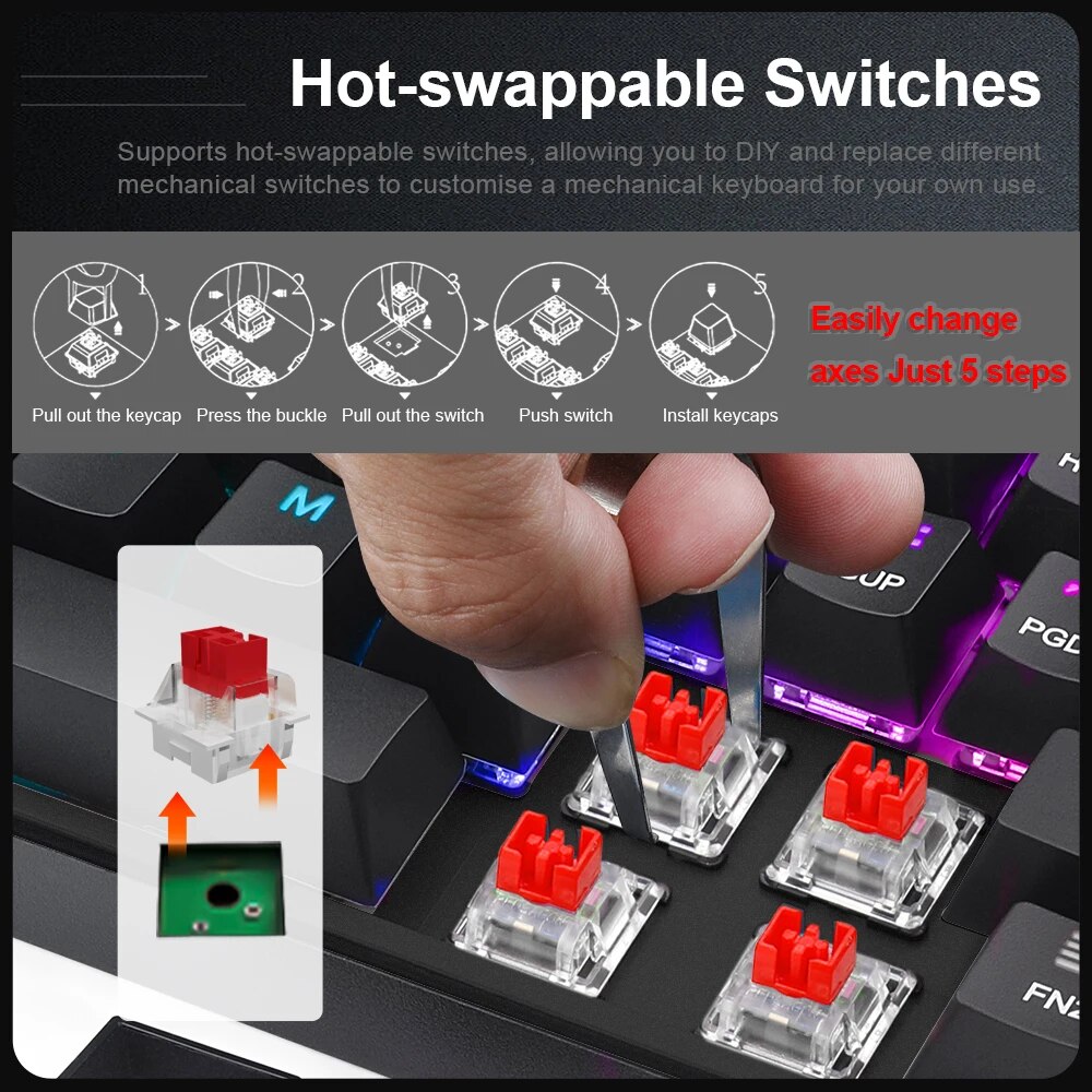 E-YOOSO Z686 RGB USB 60% Mini  - Gaming Keyboard E Yooso avaliação e preço
