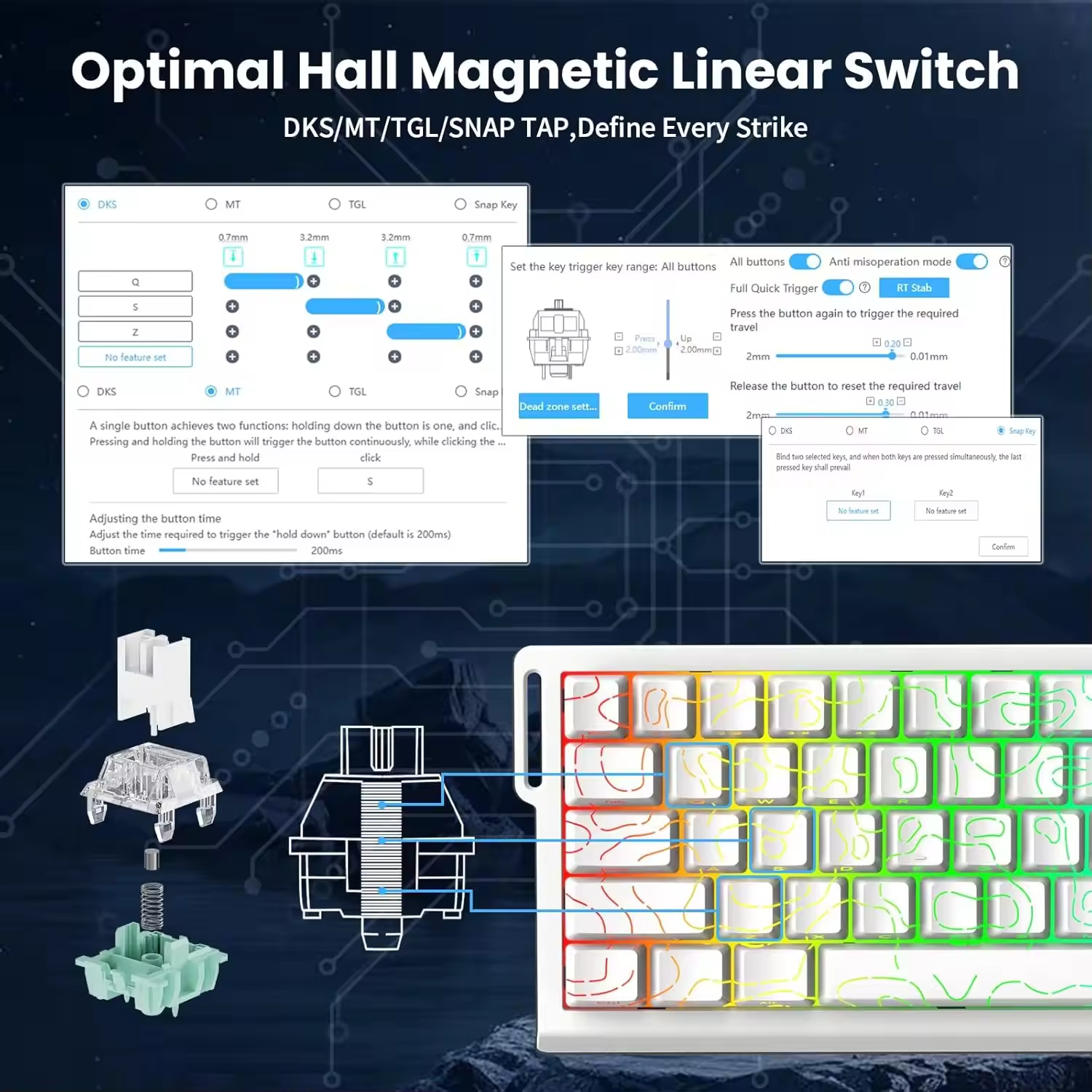 Attack Shark X68 He Wired RGB  - Gaming Keyboard He avaliação e preço