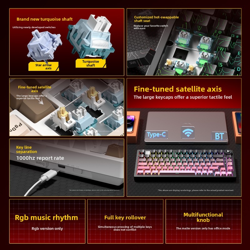 LEOBOG Hi75C Wireless Mechanic - Gaming Keyboard And Mouse Combo Wireless avaliação e preço