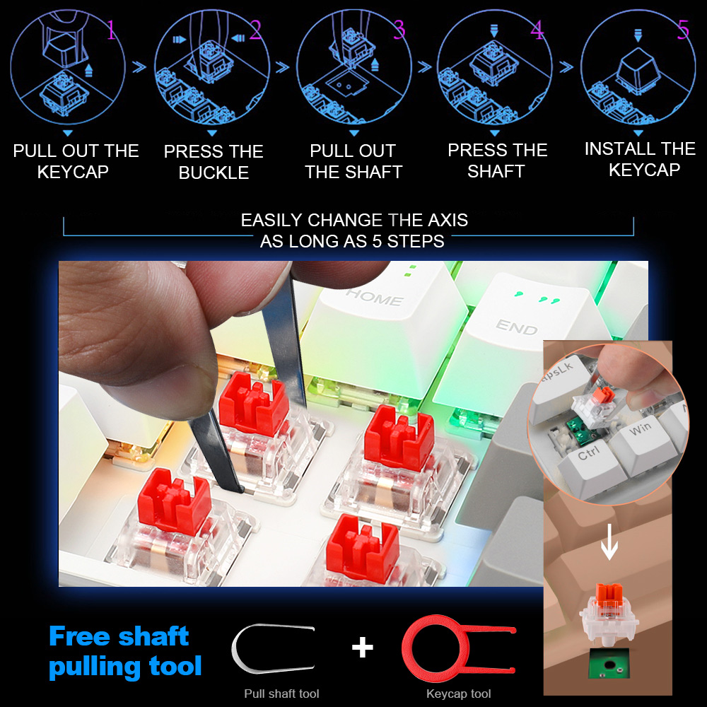 E-YOOSO Z11 RGB USB 60% Mini M - Gaming Keyboard Blue Switches avaliação e preço