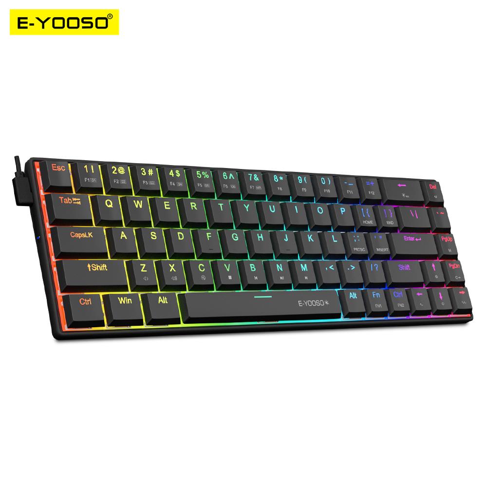 E-YOOSO A68 RGB Mini Slim USB  - Gaming Keyboard E Yooso avaliação e preço