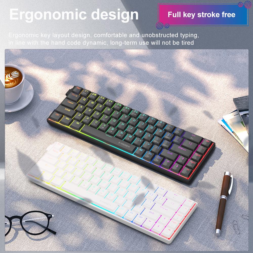 E-YOOSO A68 RGB Mini Slim USB  - Gaming Keyboard E Yooso avaliação e preço