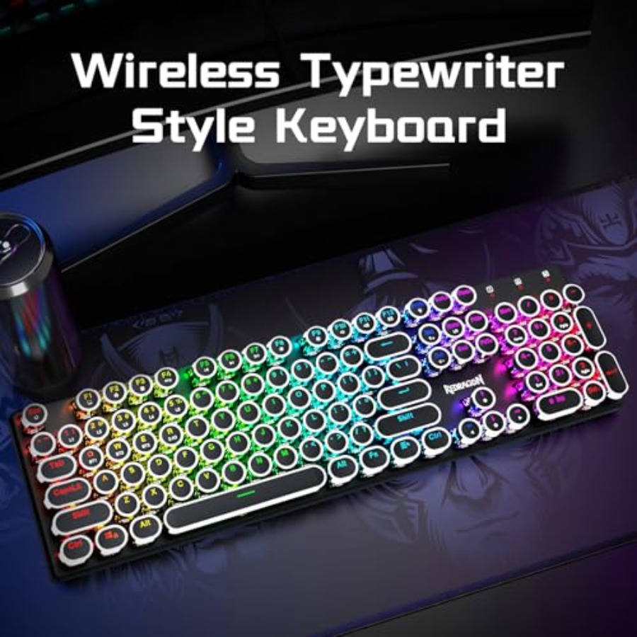 K710 Wireless Typewriter Style - Gaming Keyboard Blue Switches avaliação e preço