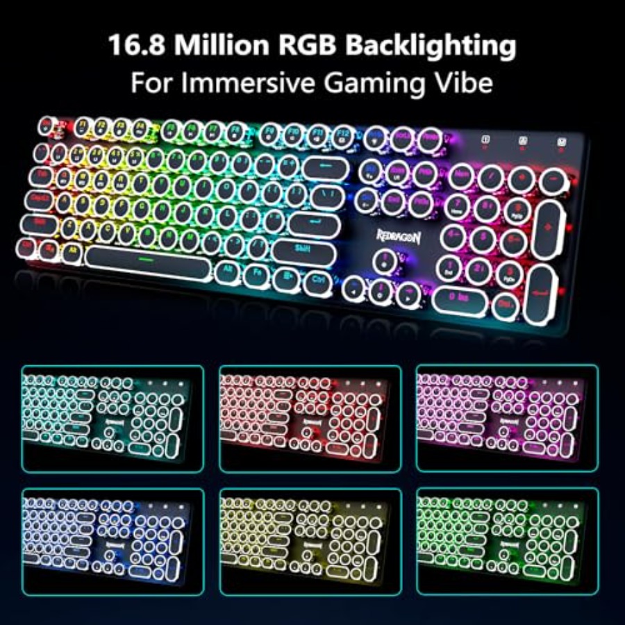 K710 Wireless Typewriter Style - Gaming Keyboard Blue Switches avaliação e preço