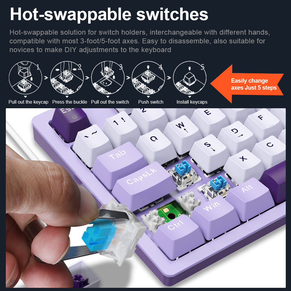 E-YOOSO Z94 USB Mechanical Gam - Gaming Keyboard Blue Switches avaliação e preço